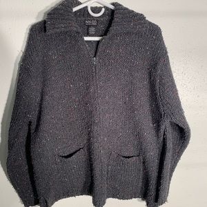 NY & CO vintage gray zip up sweater. Size L